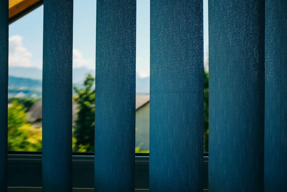 Sunlight filtering beautifully through custom window blinds